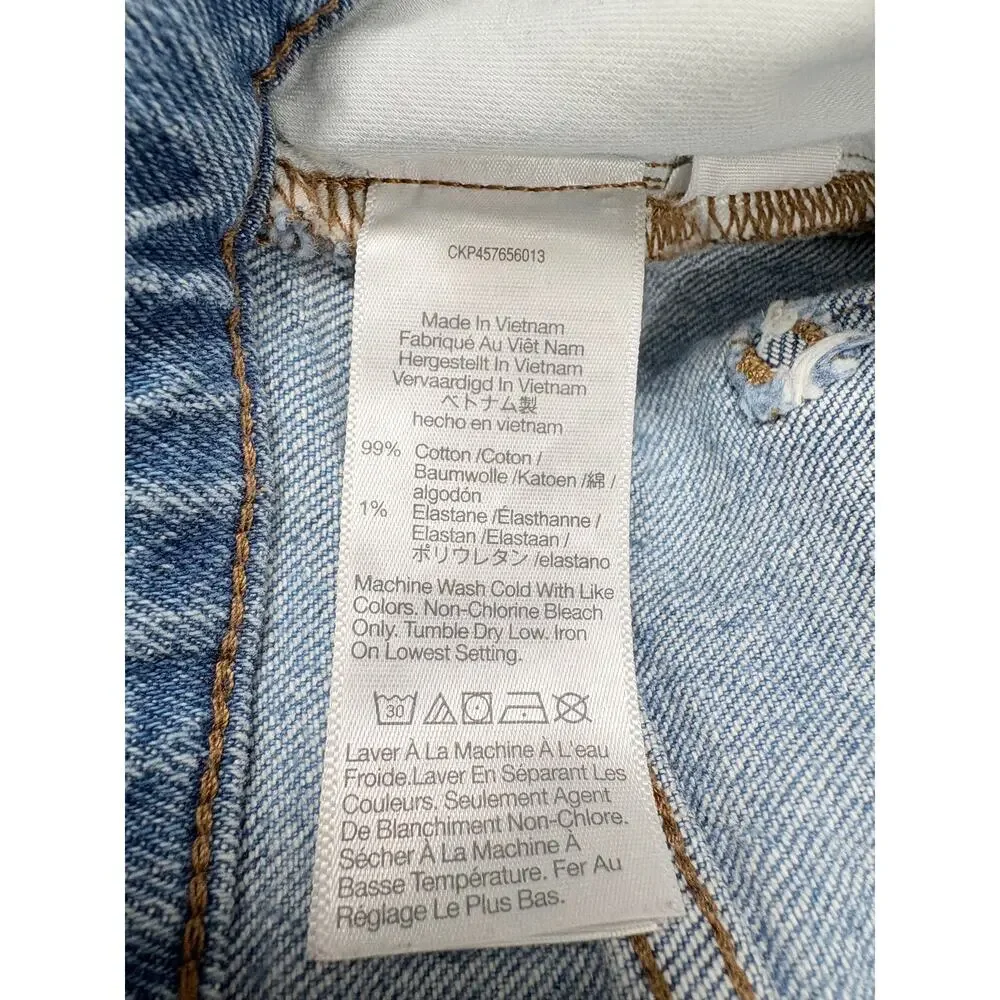 Madewell Perfect Vintage Straight Jeans High Rise Light Wash Size 25 NWOT